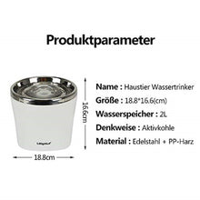 Lade das Bild in den Galerie-Viewer, Katzen/Hunde Trinkbrunnen, Katzenbrunnen Wasserbrunnen mit Aktivkohlefilter 2L (Silber)