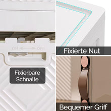 Lade das Bild in den Galerie-Viewer, 75L x 1,68.5*15*45.5 Faltbare Aufbewahrungsbox mit Deckel,Aufbewahrungsregal mit boxen,Stapelboxen,Kunststoffbox mit Türen