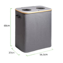 Lade das Bild in den Galerie-Viewer, 140L Pfandflaschen Sammelbehälter mit Deckel & XXL Tragetaschen, Flaschensammler für Leergut & Altglas, 2 Fächer Organizer mit Lochdesign, Recycling Behälter für Küche & Abstellraum (Grau)