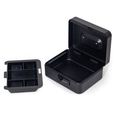 Lade das Bild in den Galerie-Viewer, Geldkassette mit münzzählbrett, 20 * 16 * 8.5 CM, Kasse Abschließbar, Cash Box Groß, Spardose, Geld organizer (Zahlenschloss-20cm)