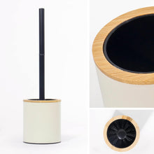 Lade das Bild in den Galerie-Viewer, Klobürste Holz, Toilettenbürste in Edelstahl, WC Bürsten & Halter, Badezimmer Set, Bürstengarnitur, Klobürstenhalter, Klobesen (Beige)