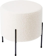 Lade das Bild in den Galerie-Viewer, Samt runder Hocker,Fußhocker Pouf,Eleganter Fußstütze (40*40H)