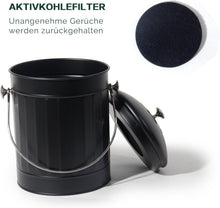 Lade das Bild in den Galerie-Viewer, Biomülleimer Küche 5,5L mit Deckel & Sieb – Geruchsdicht, Spülmaschinenfest – Bioabfallbehälter für Biomüll