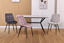 Lade das Bild in den Galerie-Viewer, Esszimmerstühle Stühle 2er Set Esstisch Stühle Küchenstühle Essstühle Esszimmer Stuhl Polsterstuhl mit Rückenlehne Metallbeine für Esszimmer Wohnzimmer Küche (Hellgrau-Smat, Breit)