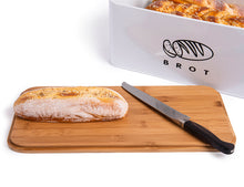 Lade das Bild in den Galerie-Viewer, Brotbox mit Deckel, Großer Knäckebrot Box aus Metall, Brotaufbewahrungsbox , Brot,Kekse Lange Aufbewahren und Trocken Halten(Weiß-42cm)