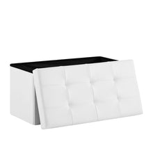 Lade das Bild in den Galerie-Viewer, Sitzbank, Sitzhocker, Fußhocker, Sitztruhe faltbar 76 x 38 cm(Kunstleder)