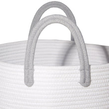 Lade das Bild in den Galerie-Viewer, Wäschekorb mit Henkel, Spielzeug Aufbewahrung, Aufbewahrungsbox Geflochten, Wäschesammler Groß, Aufbewahrungskorb Kinderzimmer(Grau-D 38 x H 50 CM)