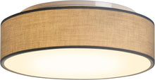 Lade das Bild in den Galerie-Viewer, Deckenlampe Deckenleuchte mit Stoff-Lampenschirm Wohnzimmerlampe Schlafzimmer Kinderzimmer Flur Lampe (Taupe,Ø38x12,5cm)
