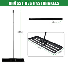 Lade das Bild in den Galerie-Viewer, Rasenrakel Nivellierrechen Rasen Rakel, Metallstiel Rasenwerkzeug, zum Rasensanden Nivellieren Einebnen von Rasenflächen, für Garten Hof Golfplatz Rasenpflege alle Rasenbereiche
