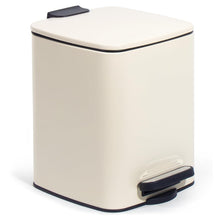 Lade das Bild in den Galerie-Viewer, Kosmetikeimer 6L, Mülleimer bad, Badmülleimer mit Deckel, (Soft Close) Tretmülleimer aus Metall für Badezimmer, WC, Schlafzimmer (Beige, 24 x 19,5 x 25 cm)
