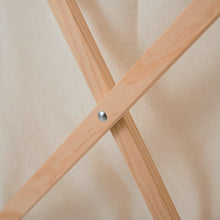 Lade das Bild in den Galerie-Viewer, Wäschekorb Holz 66L,Wäschekorb aus Baumwoll-Leinen-Stoff und mit Kieferholzrahmen, Natur holzrahmen (Beige)
