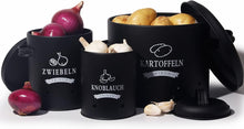 Lade das Bild in den Galerie-Viewer, Kartoffel Vorratsdosen Set, Kartoffeltopf im Retro Zwiebeltopf, Vorratsbehälter aus Metall,  Kann Kartoffeln für eine Lange Zeit lagern
