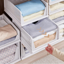 Lade das Bild in den Galerie-Viewer, Schrank Organizer Kleiderschrank, Faltbare Aufbewahrungsbox, Ordnungssystem für Schubladen, Schließfächer, Kleiderschränke
