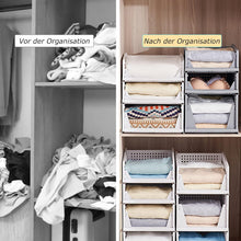 Lade das Bild in den Galerie-Viewer, Schrank Organizer Kleiderschrank, Faltbare Aufbewahrungsbox, Ordnungssystem für Schubladen, Schließfächer, Kleiderschränke
