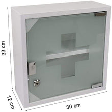 Lade das Bild in den Galerie-Viewer, Medizinschrank mit Fachböden, Wand-Medizinbox aus Edelstahl 30 x 30 x 12 cm（2 Fächer）
