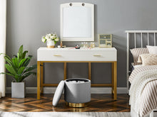 Lade das Bild in den Galerie-Viewer, Hocker Zylindrischer Samthocker Sitzhocker mit Stauraum rund, Polsterhocker kleiner,Fußbank Hocker ,Maximale Belastung 150kg,Größe 37x37x41.5cm
